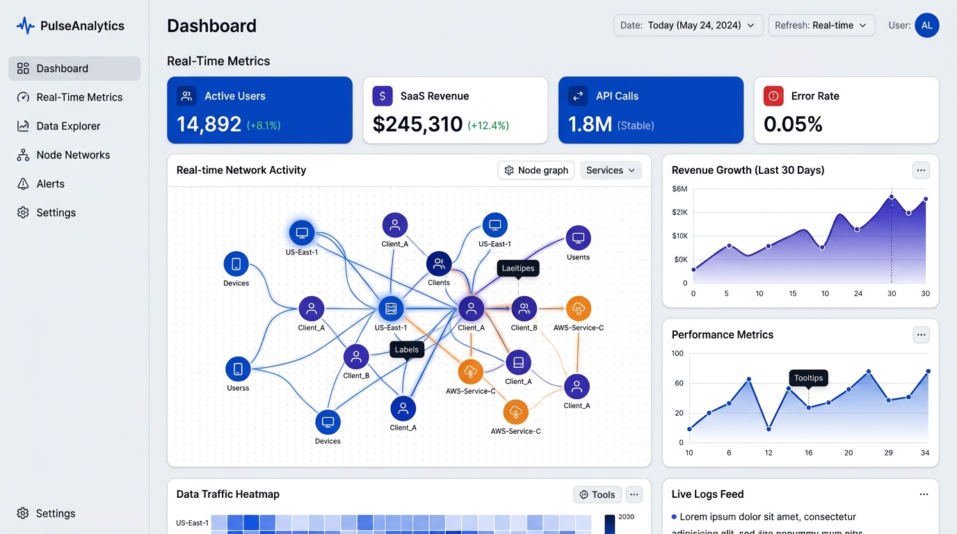 Cubixsys SaaS Enterprise Analytics Dashboard